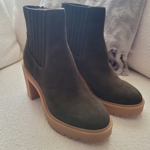 Dolce vita, Caster H20 Booties Suede, Olive, Size‎ 7 - Picture 4 of 10